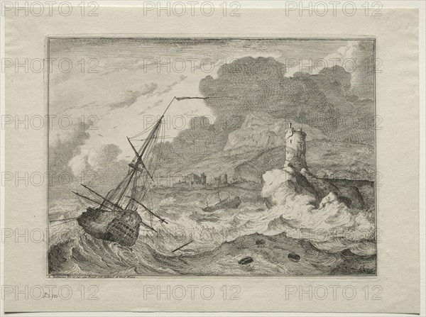 Storm at Sea, 1701. Creator: Ludolf Backhuysen (Dutch, 1631-1708); Ludolf Backhuysen (Dutch, 1631-1708).