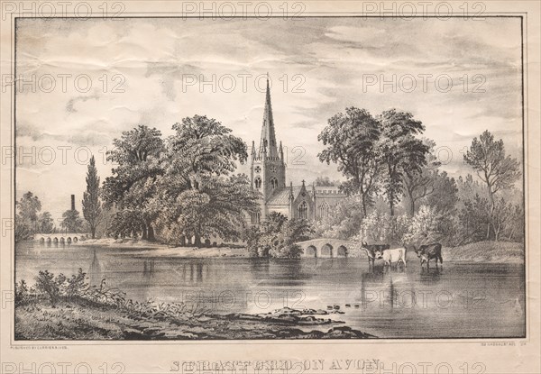 Stratford on Avon. Creator: James Merritt Ives (American, 1824-1895), and ; Nathaniel Currier (American, 1813-1888).