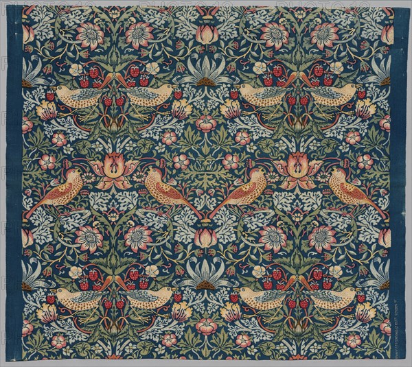 Strawberry Thief, c 1936. Creator: William Morris (British, 1834-1896).