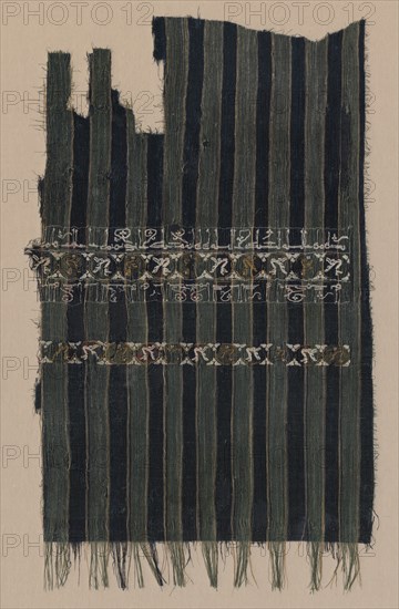 Striped tiraz, 1049-1050. Creator: Unknown.