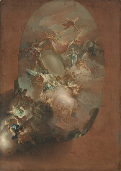 Study for "The Apotheosis of Ferdinand IV and Maria Carolina, King and Queen of Naples"?, c. 1781. Creator: Pietro Bardellino (Italian, 1728-1810).