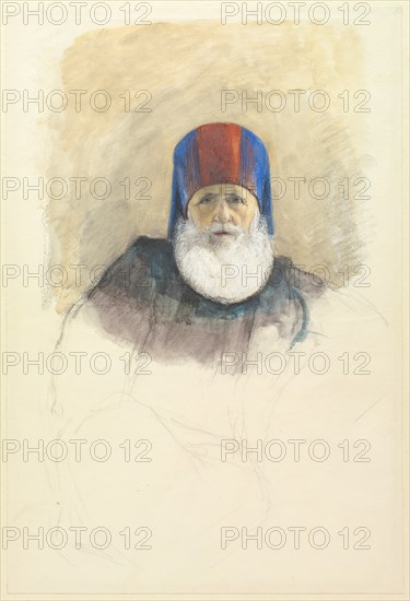 Study for Mehmet Ali Pasha, c. 1844. Creator: John Frederick Lewis (British, 1805-1876).