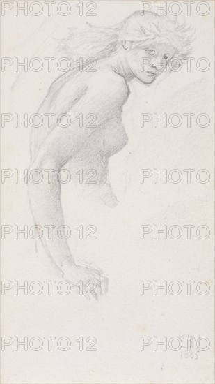 Study of a Female Figure, 1885. Creator: Edward Burne-Jones (British, 1833-1898).