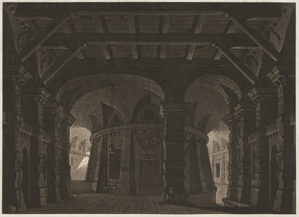Subterranean Jail for the Stage, 1788. Creator: Abel Schlicht (German, 1754-1826).
