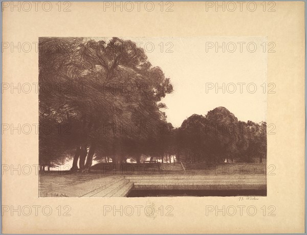 Suite de Paysages: Landscape, Plate 7, Remarque, Poppies, 1892-1893. Creator: Charles Marie Dulac (French, 1865-1898); Printed by Monrocq Frères, Paris.