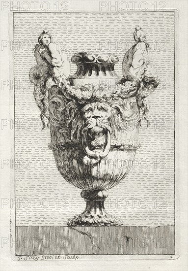 Suite of Vases: Plate 1, 1746. Creator: Jacques François Saly (French, 1717-1776).