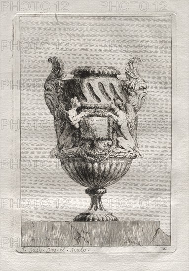 Suite of Vases: Plate 11, 1746. Creator: Jacques François Saly (French, 1717-1776).