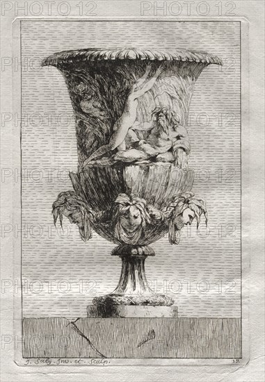 Suite of Vases: Plate 17, 1746. Creator: Jacques François Saly (French, 1717-1776).