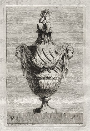 Suite of Vases: Plate 21, 1746. Creator: Jacques François Saly (French, 1717-1776).