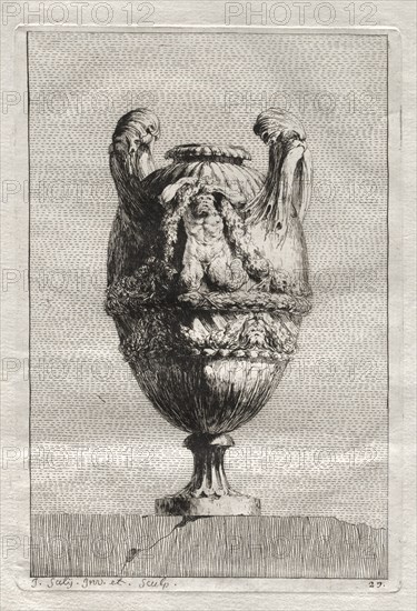 Suite of Vases: Plate 27, 1746. Creator: Jacques François Saly (French, 1717-1776).