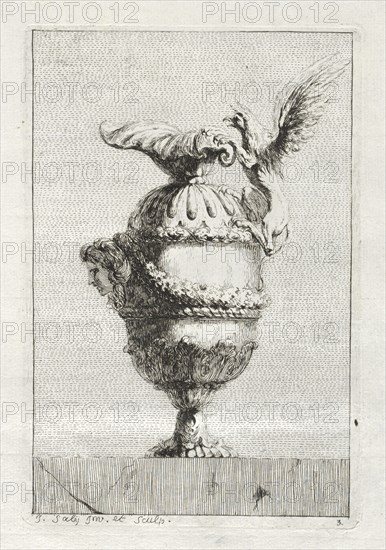 Suite of Vases: Plate 3, 1746. Creator: Jacques François Saly (French, 1717-1776).