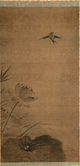 Swallow and Lotus, mid-1200s. Creator: Fachang Muqi (Chinese, 1220-1280), attributed to.
