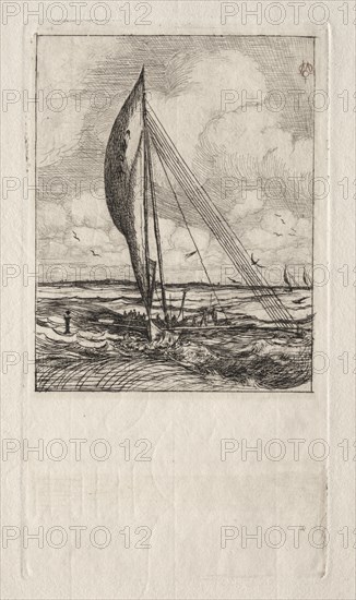 Swift Sailing Proa, Mulgrave Archipelago, Oceania, 1866. Creator: Charles Meryon (French, 1821-1868).