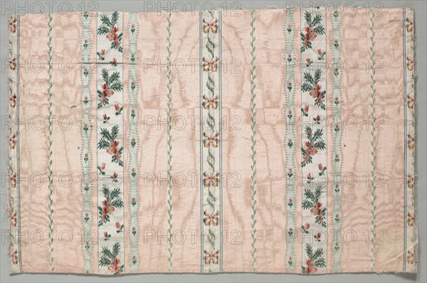 Taffeta, Brocaded, late 1700s. Creator: Unknown.