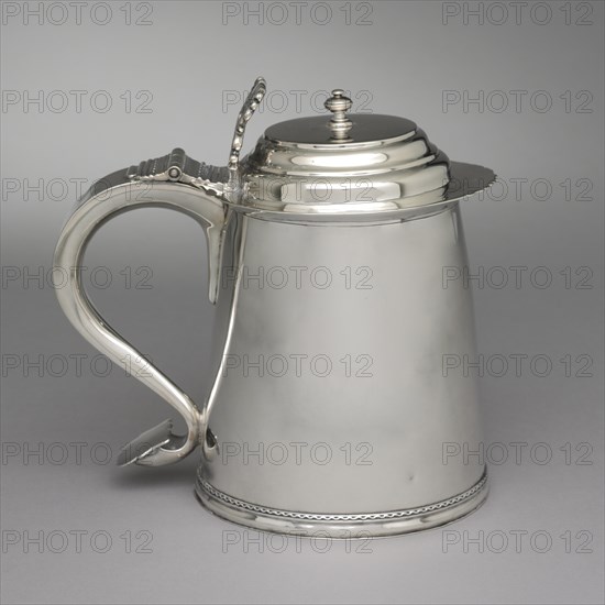 Tankard, c. 1710. Creator: Samuel Vernon (American, 1683-1737).