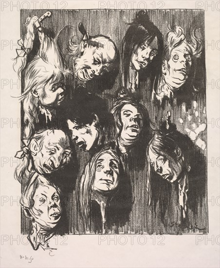 Ten Assassinations for a Penny, 1897. Creator: Théophile Alexandre Steinlen (Swiss, 1859-1923).