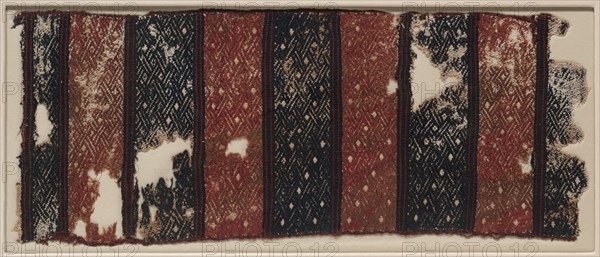 Textile Fragment with Interlace Pattern, 700-400 BC. Creator: Unknown.