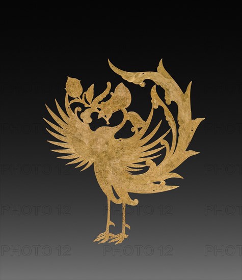 Textile Ornament(?): Phoenix, c. 8th century. Creator: Unknown.