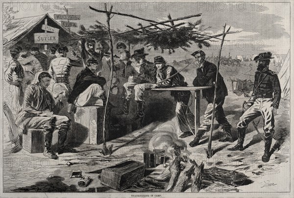 Thanksgiving in Camp, 1862. Creator: Winslow Homer (American, 1836-1910).