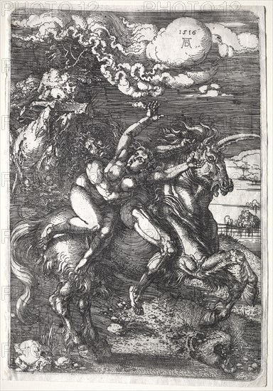 The Abduction on a Unicorn, 1516. Creator: Albrecht Dürer (German, 1471-1528).