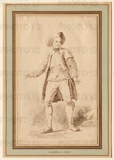 The Actor Clairval, 18th century. Creator: Étienne Aubry (French, 1745-1781).