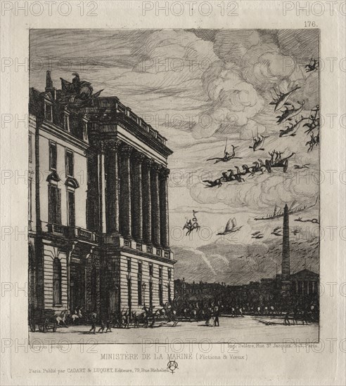 The Admiralty, Paris, 1865. Creator: Charles Meryon (French, 1821-1868).