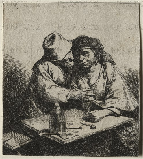 The Amorous Couple. Creator: Cornelis Pietersz Bega (Dutch, 1631/32-1664).