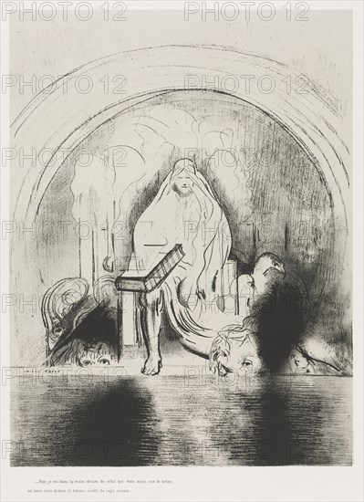The Apocalypse of Saint John: And I Saw in the Right Hand of Him that Sat on the Throne..., 1899. Creator: Odilon Redon (French, 1840-1916); Blanchard; Ambroise Vollard (French, 1867-1939).