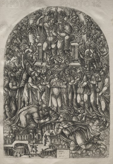The Apocalypse: An Innumerable Multitude Which Stand before the Throne, 1546-1556. Creator: Jean Duvet (French, 1485-1561).