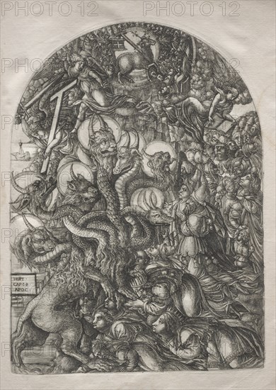 The Apocalypse: The Beast with Seven Heads and Ten Horns, 1546-1556. Creator: Jean Duvet (French, 1485-1561).