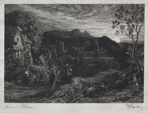 The Bellman, 1879. Creator: Samuel Palmer (British, 1805-1881).