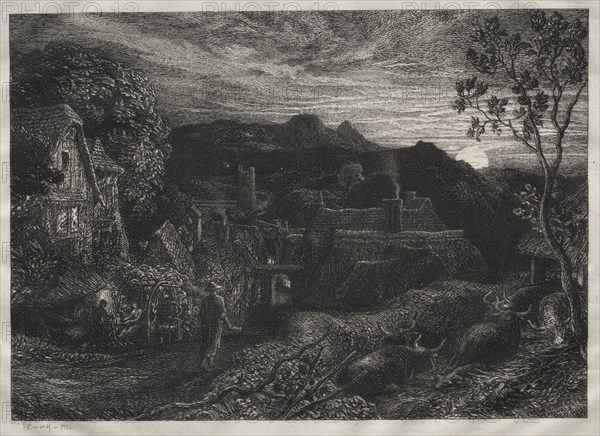 The Bellman, 1879. Creator: Samuel Palmer (British, 1805-1881).