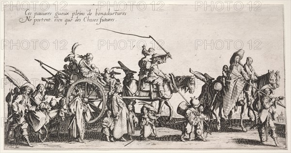 The Bohemians: The Bohemians Marching: The Rear Guard, c. 1621-1625. Creator: Jacques Callot (French, 1592-1635).