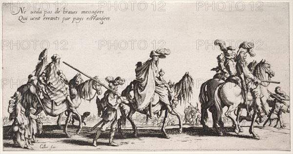 The Bohemians: The Bohemians Marching: The Vanguard, c. 1621-1625. Creator: Jacques Callot (French, 1592-1635).
