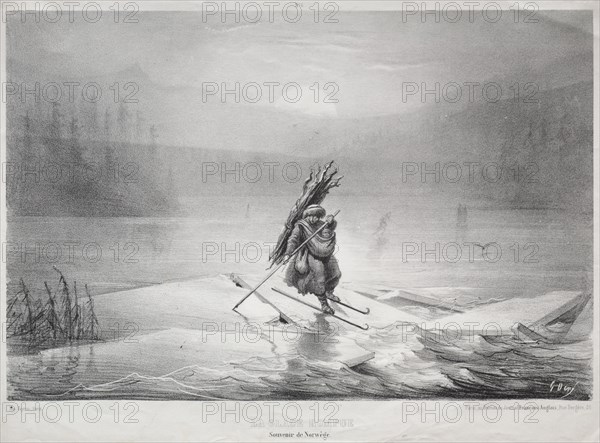 The Breaking Ice, Souvenir of Norway. Creator: Gustave Doré (French, 1832-1883).