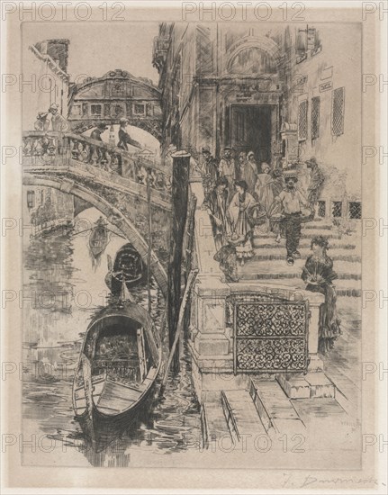 The Bridge of Sighs (second plate), 1885. Creator: Frank Duveneck (American, 1848-1919); Robert Dunthorne.