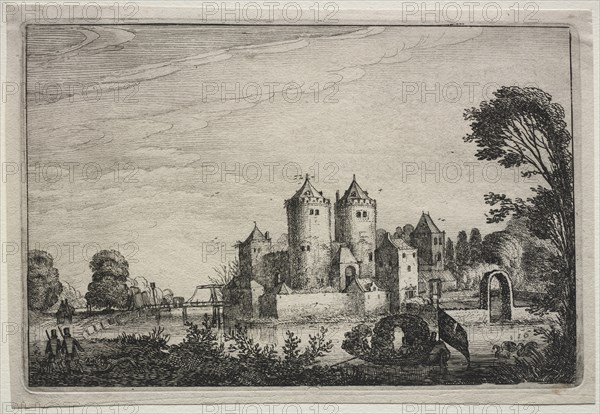 The Castle with Two Towers, 1616. Creator: Jan van de Velde (Dutch, 1620-1662).