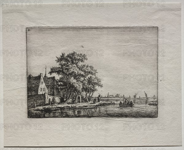 The Cemetery by the Canal. Creator: Anthonie Waterloo (Dutch, 1609/10-1690).