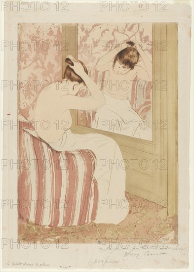 The Coiffure, 1890-1891. Creator: Mary Cassatt (American, 1844-1926).