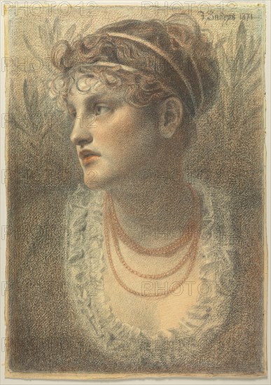 The Coral Necklace, 1871. Creator: Frederick Sandys (British, 1829-1904).