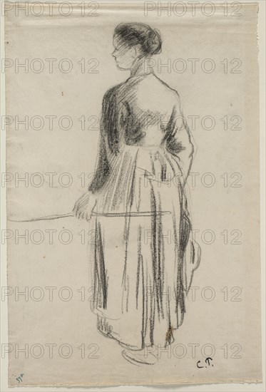 The Cowherdess, Eragny, 1886. Creator: Camille Pissarro (French, 1830-1903).