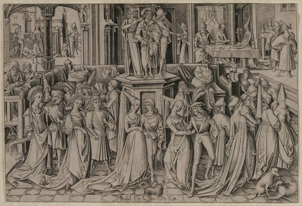 The Dance at the Court of Herod, c. 1500. Creator: Israhel van Meckenem (German, c. 1440-1503).