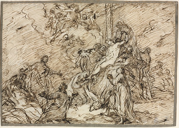 The Deposition (recto), second half 18th century. Creator: Christian Wink (German, 1738-1797).