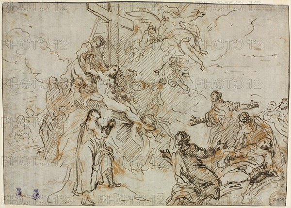 The Deposition (verso), second half 18th century. Creator: Christian Wink (German, 1738-1797).