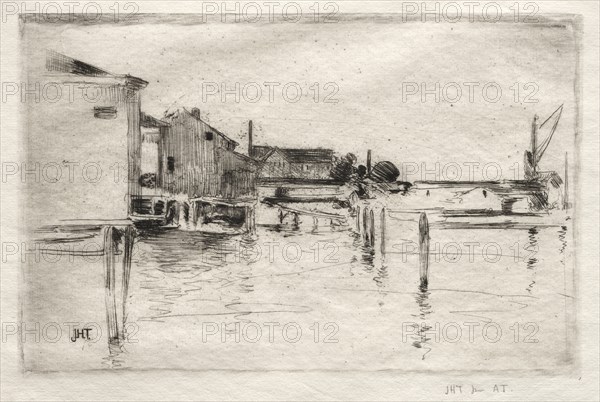 The Dock, Bridgeport, Connecticut. Creator: John Henry Twachtman (American, 1853-1902).