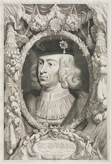 The Dukes of Burgundy: No. 8. Portrait of Philippe I (the Handsome) of Castile. Creator: Jonas Suyderhoef (Dutch, c. 1613-1686).