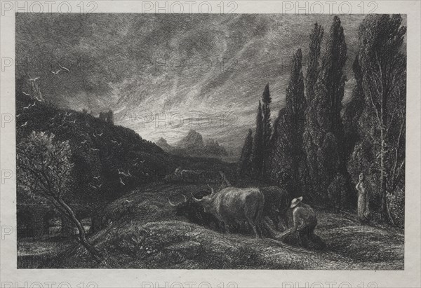 The Early Plowman, before 1861. Creator: Samuel Palmer (British, 1805-1881).