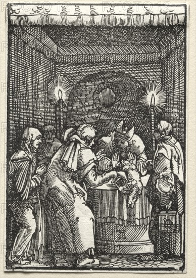 The Fall and Redemption of Man: Joachim's Offering Rejected by the High Priest, c. 1515. Creator: Albrecht Altdorfer (German, c. 1480-1538).