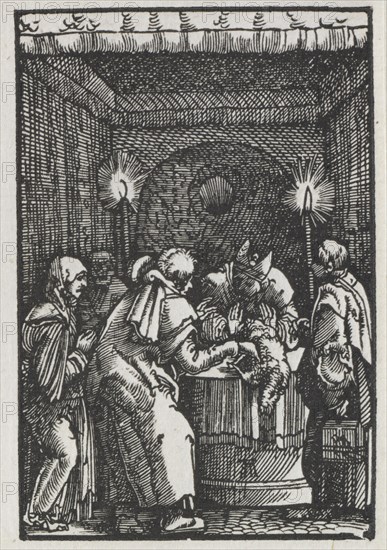 The Fall and Redemption of Man: Joachim's Offering Rejected by the High Priest, c. 1515. Creator: Albrecht Altdorfer (German, c. 1480-1538).