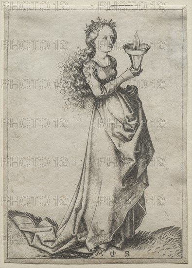 The First Wise Virgin. Creator: Martin Schongauer (German, c.1450-1491).